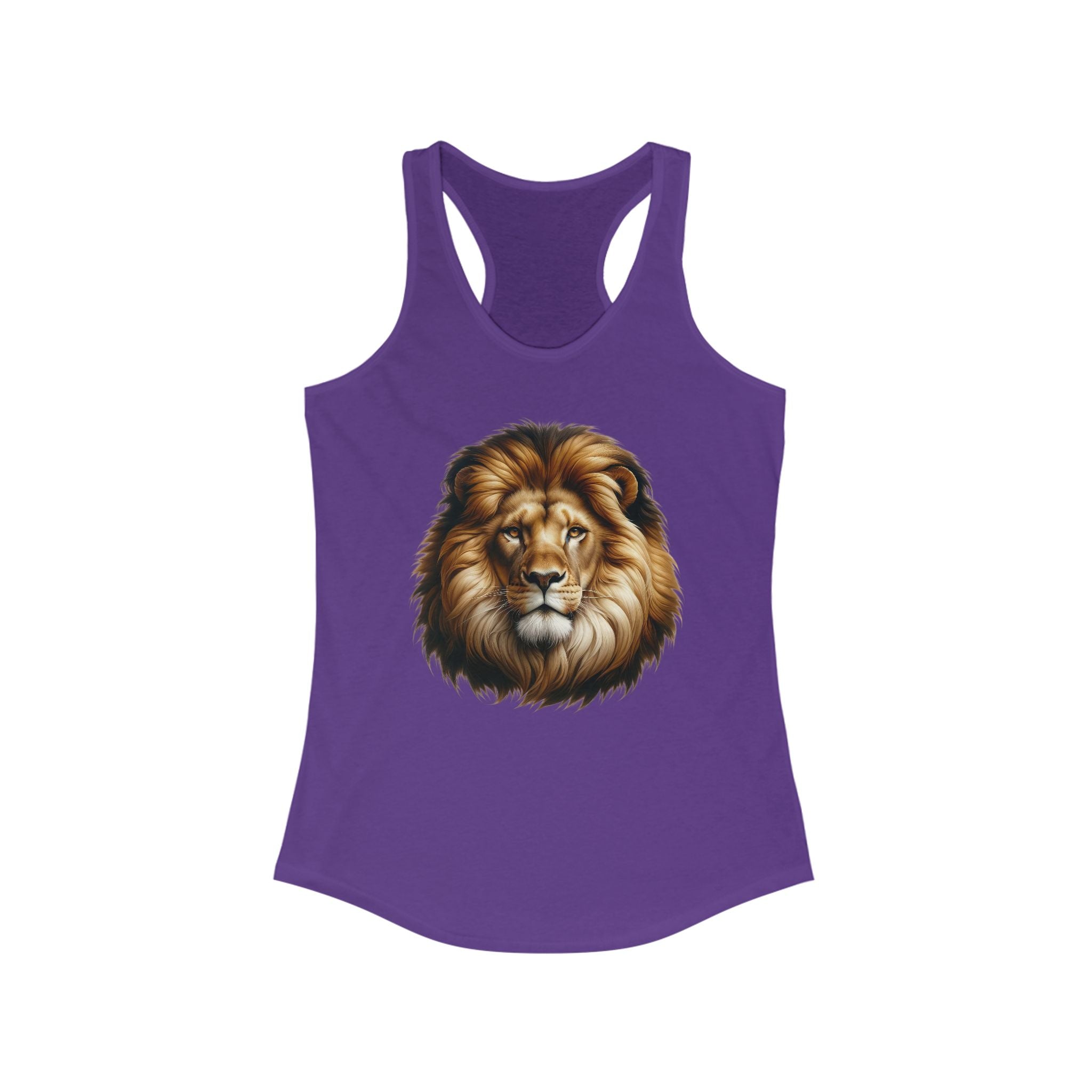 Majestic Lion Women's Racerback Tank - Perfect for Nature Lovers