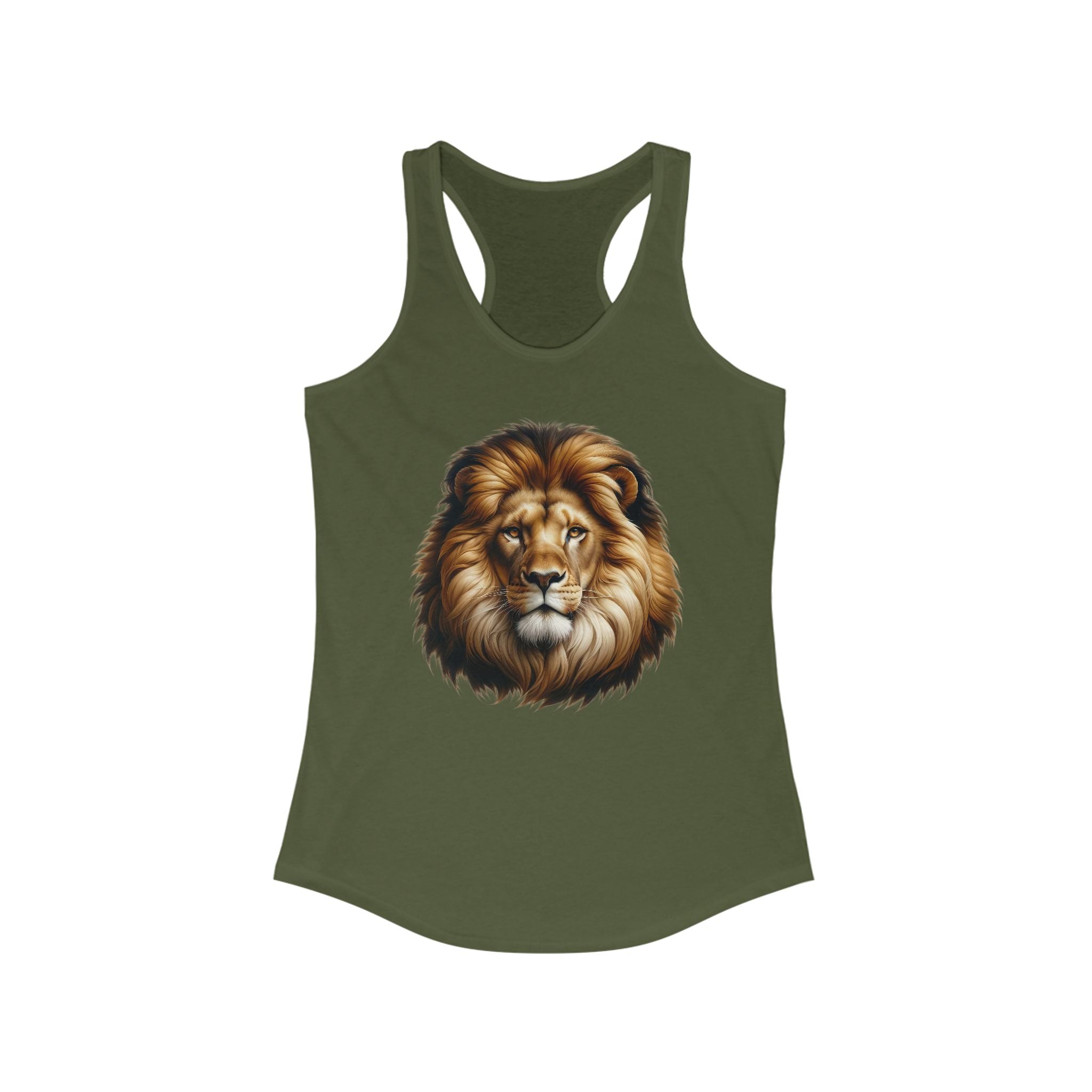 Majestic Lion Women's Racerback Tank - Perfect for Nature Lovers