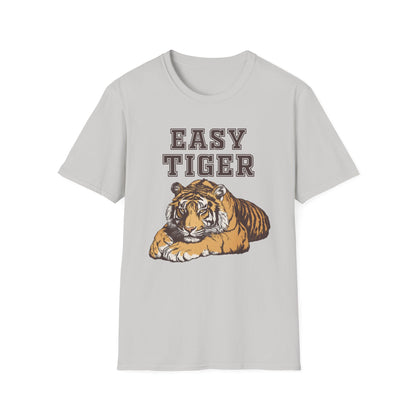 Easy Tiger Unisex Softstyle T-Shirt - Relaxed Graphic Tee for Animal Lovers